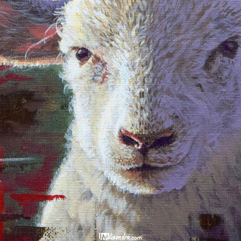 The Lamb - Acrylic Painting in Canvas by JMLisondra 2 The Lamb - Acrylic Painting in Canvas by JMLisondra - Image 2