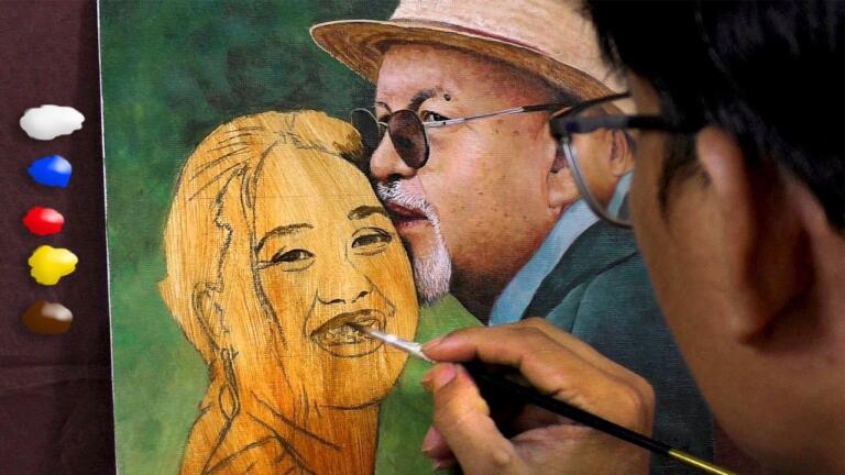 Painting Portrait of a Couple / Time-lapse / JMLisondra