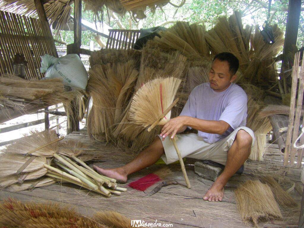 Acrylic Painting - The Flourishing Life of the Visayas 3 broom maker