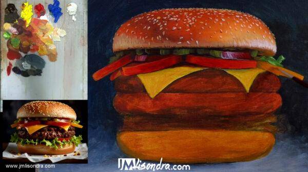 How to Paint a Burger - Full Step by Step Painting Tutorial in Acrylics - Image 3