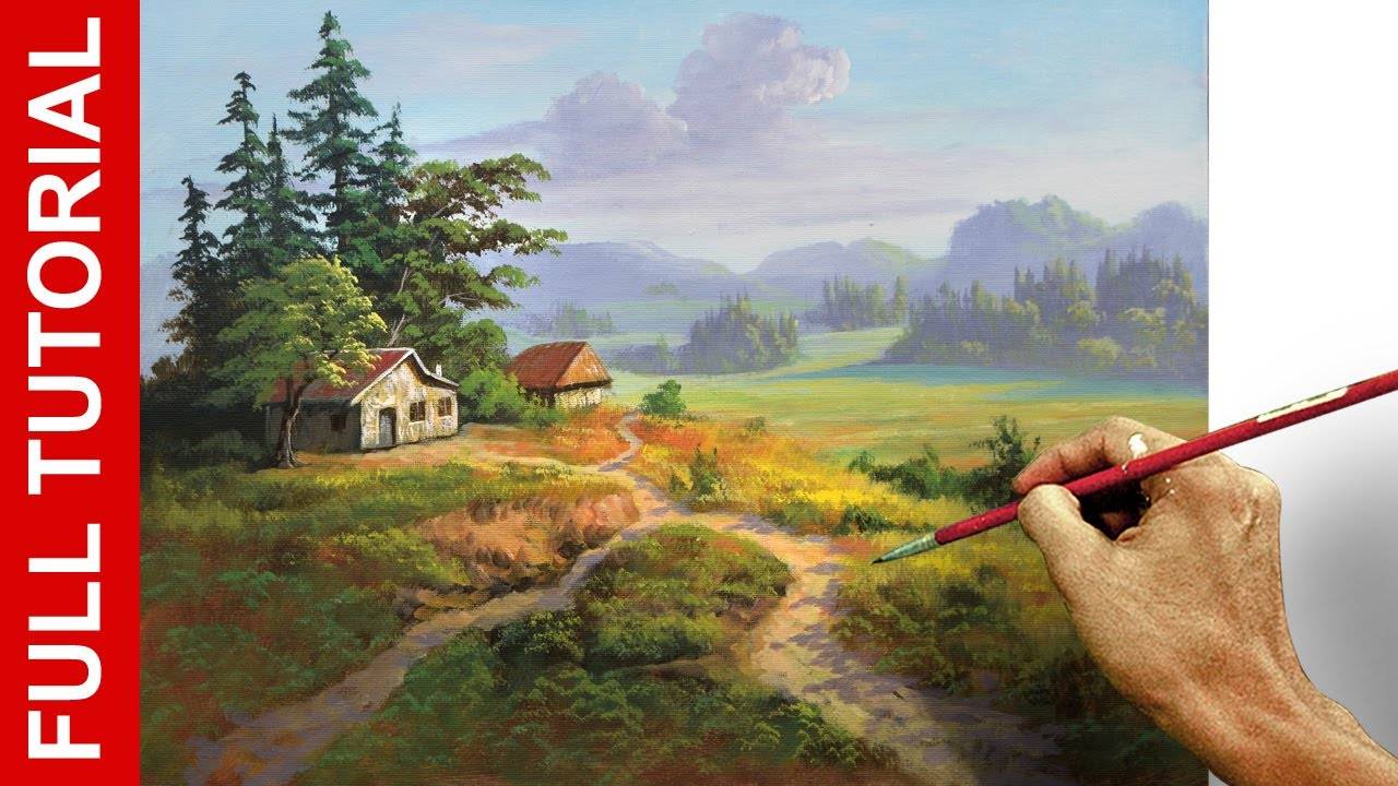 Tutorial : Landscape Painting Acrylic / Way to Home / JMLisondra