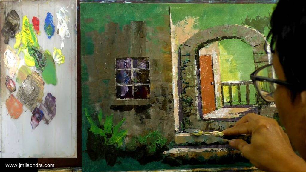 Tutorial Acrylic Painting using Palette Knife Girl on Balcony JMLisondra 1 1 10 screenshot