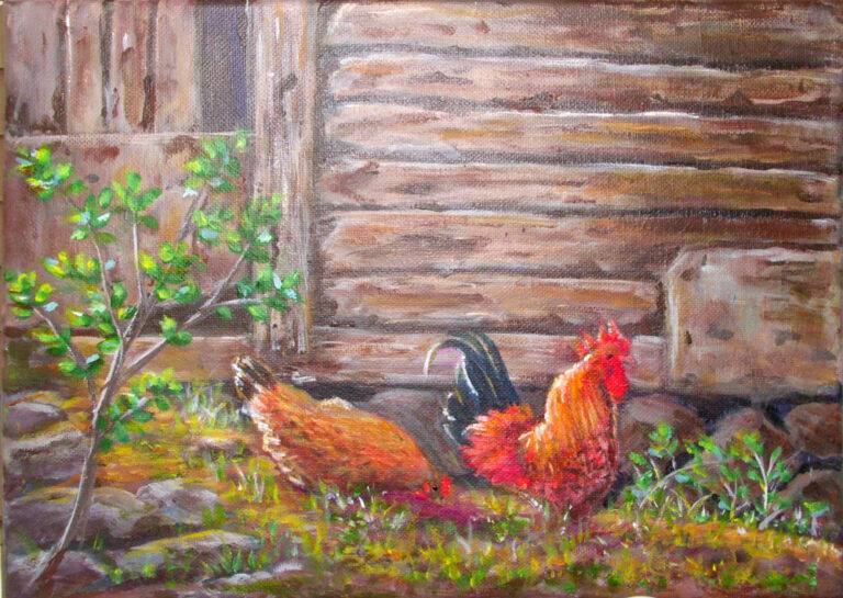 Rooster & Hen 1 - Susan Hooper