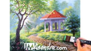How to Paint White Cottage – Full Step by Step Painting Tutorial in Acrylics