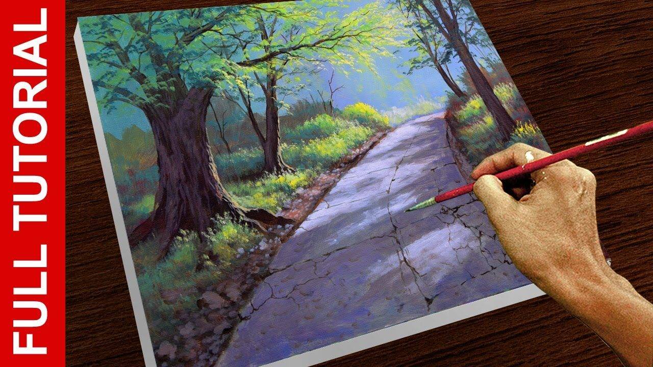 Tutorial : Acrylic Landscape Painting | Concrete Road | JMLisondra