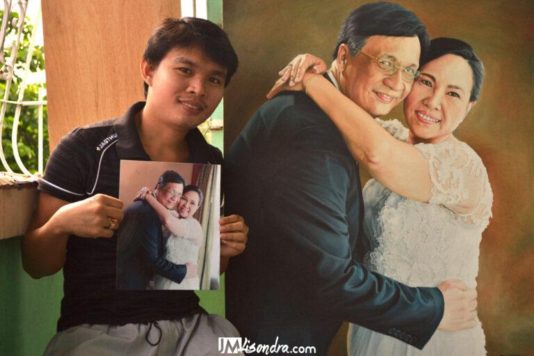 jm lisondra painting a portrait