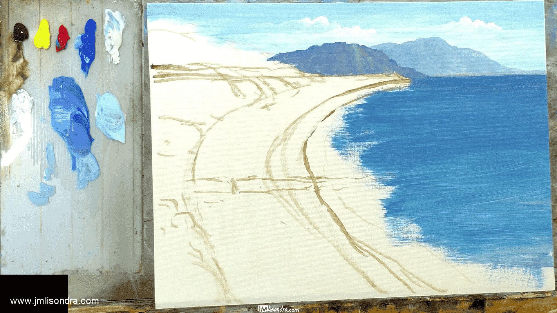 How to Paint Aerial View of the Beach - Full Step by Step Painting Tutorial in Acrylics 3 How to Paint Aerial View of the Beach - Full Step by Step Painting Tutorial in Acrylics - Image 3