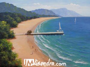 How to Paint Aerial View of the Beach – Full Step by Step Painting Tutorial in Acrylics