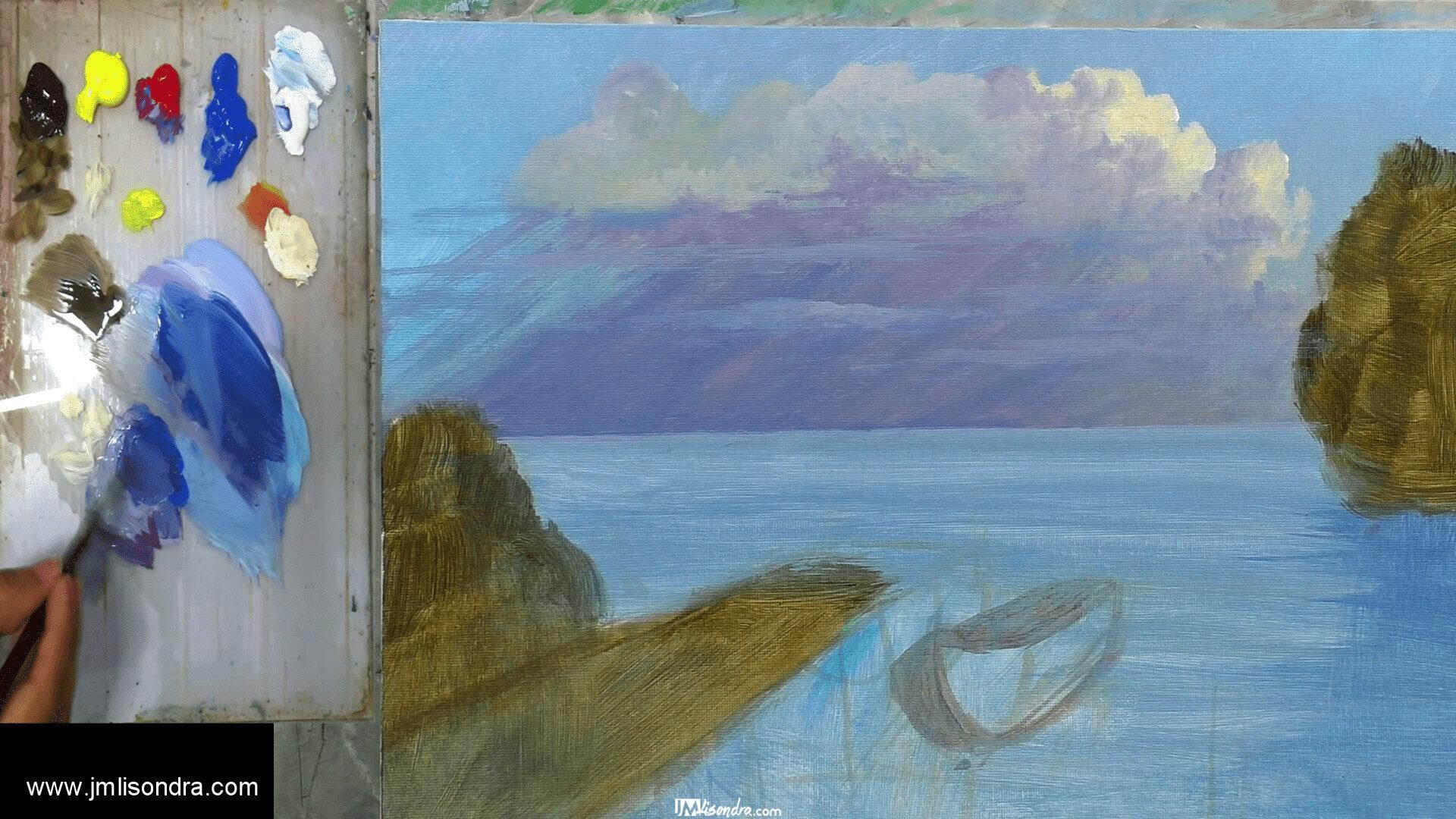 How to Paint Boat on Dock - Full Step by Step Painting Tutorial in Acrylics 3 How to Paint Boat on Dock - Full Step by Step Painting Tutorial in Acrylics - Image 3