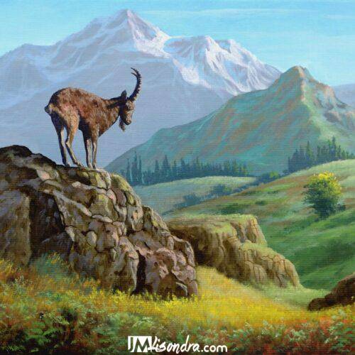 How to Paint Mountain Goat - Full Step by Step Painting Tutorial in Acrylics 1 How to Paint Mountain Goat - Full Step by Step Painting Tutorial in Acrylics