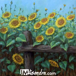 How to Paint Sunflowers on Fence – Full Step by Step Painting Tutorial in Acrylics