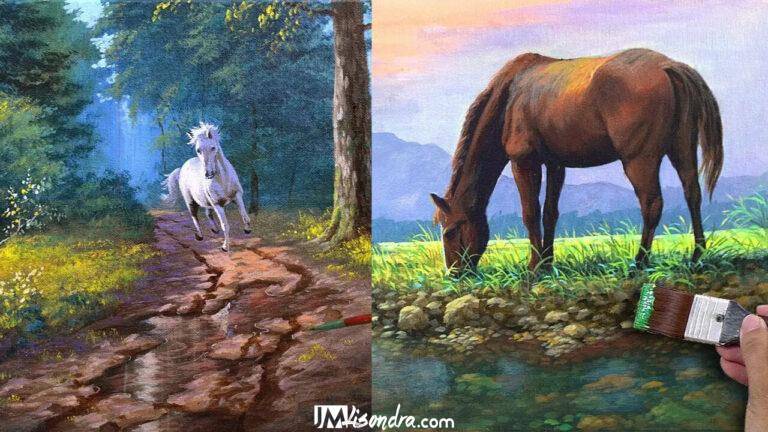 How to Paint Horses: 5 Acrylic Painting Tutorials to Master Equine Art
