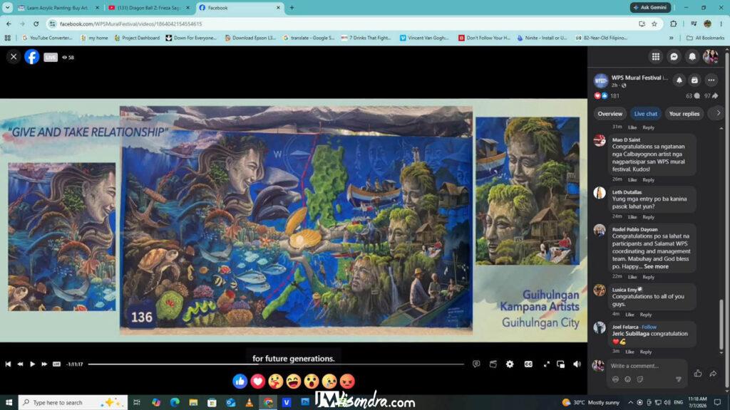 The West Philippine Sea Mural - during live announcements