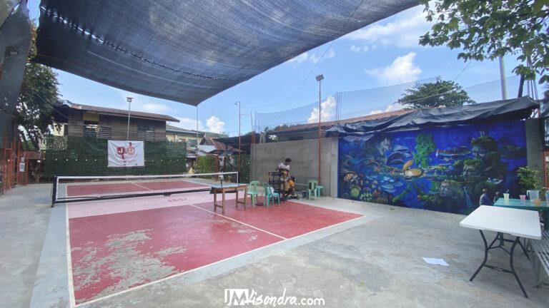 The West Philippine Sea Mural - inside the pickeball court the court while finishing